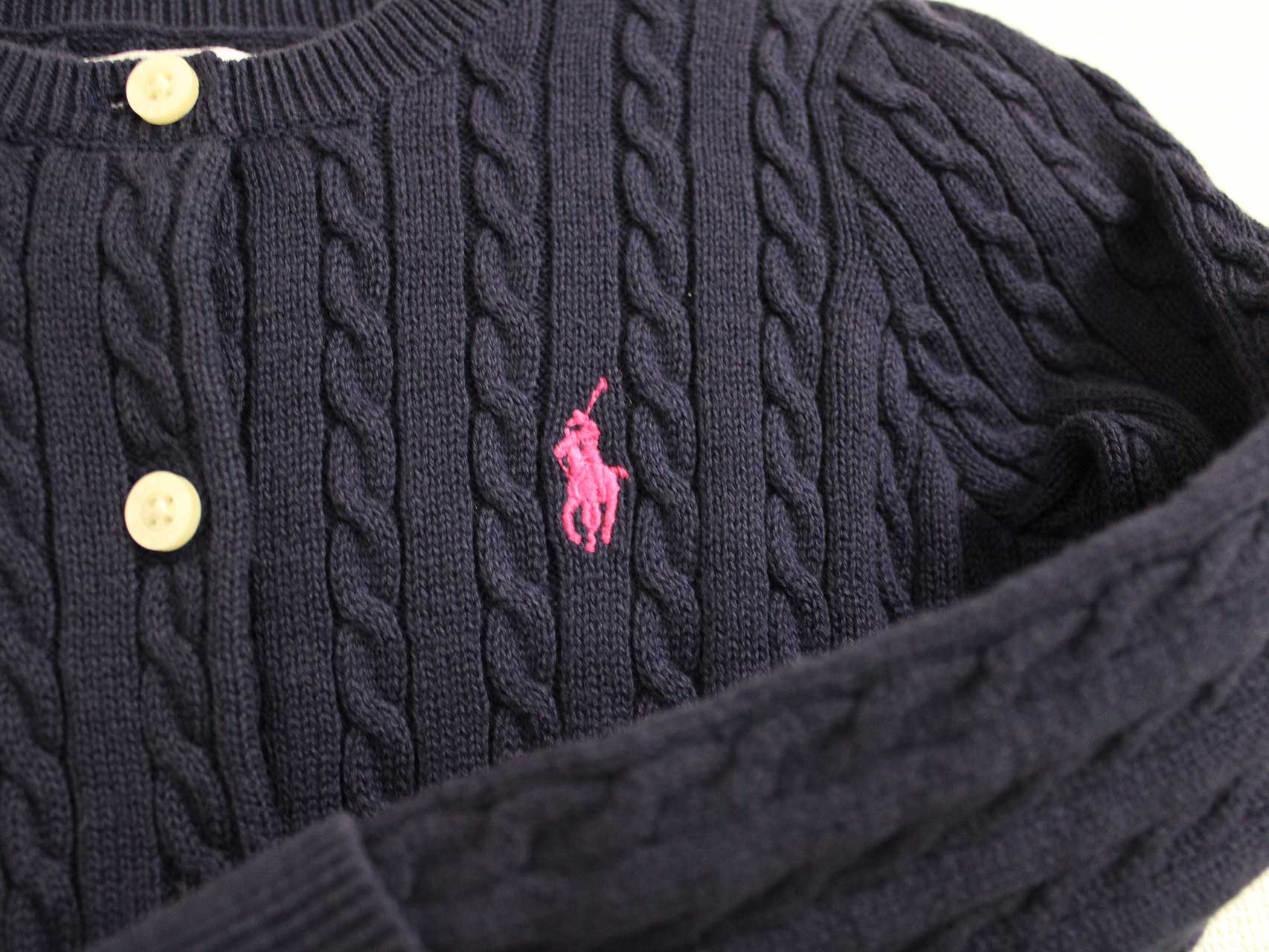 【SALE!】〓ラルフローレン/Ralph Lauren〓90cm カーディガン 紺 【中古】子供服 ...