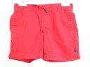 【夏SALE!】ラルフローレン ハーフパンツ 100cm キッズ 男児 赤 【中古】 〓