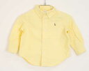 【春物 新入荷!】〓ラルフローレン/Ralph Lauren〓80cm 長袖シャツ イエロー 【中古】子供服 キッズ kids ベビー baby 男の子 女の子 春秋冬 tops 503042