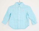 【SALE!】〓ラルフローレン/Ralph Lauren〓85cm 長袖シャツ 白×水色 【中古】子供服 キッズ kids ベビー baby 男の子 女の子 春...