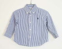 【SALE!】〓ラルフローレン/Ralph Lauren〓85cm 長袖シャツ 白×青 【中古】子供服 キッズ kids ベビー baby 男の子 女の子 春秋...