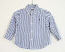 【春物 新入荷!】〓ラルフローレン/Ralph Lauren〓85cm 長袖シャツ 白×青 【中古】子供服 キッズ kids ベビー baby 男の子 女の子 春秋 tops 503042