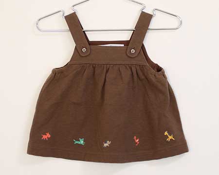 【楽天スーパーSALE!】〓ファミリア/familiar〓80cm チュニック/カットソー 茶【中古】子供服 キッズ kids ベビー baby 女の子 春夏 tops 803042