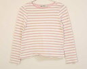 〓プチバトー/PETIT BATEAU〓140cm 長袖Tシャツ/長袖カットソー/ロンT 白×ピンク  子供服 キッズ kids ジュニア 女の子 春秋 tops 213042