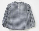 〓ボンポワン/BONPOINT〓96cm ブラウス/シャツ ホワイト×ネイビー 【中古】 子供服 キッズ kids ベビー baby 男の子 女の子 春秋 to...