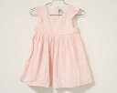 【夏物 新入荷!】〓プチバトー/PETIT BATEAU〓86cm(24M) ノースリーブワンピース 白×ピンク 【中古】 子供服 キッズ kids ベビー baby 女の子 夏 onepi 324042