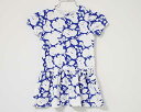 【夏物 新入荷 】〓プチバトー/PETIT BATEAU〓81cm(18M) 半袖ワンピース 白×青 【中古】 子供服 キッズ kids ベビー baby 女の子 夏 onepi 324042