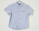 【夏SALE!】〓ラルフローレン/Ralph Lauren〓100cm 半袖カットソーシャツ 水色×白 【中古】 子供服 キッズ kids 男の子 女の子 夏 tops 624042