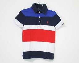 【夏物 新入荷!】〓ラルフローレン/Ralph Lauren〓110cm 半袖ポロシャツ 白×紺×青×赤【中古】子供服 キッズ kids 男の子 夏 tops 624042