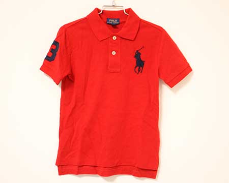 【夏SALE!】〓ラルフローレン/Ralph Lauren〓115cm 半袖ポロシャツ 赤 【中古】子供服 キッズ kids 男の子 女の子 夏 tops 705042