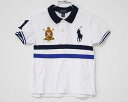 【2025夏SALE!】〓ラルフローレン/Ralph Lauren〓100cm 半袖ポロシャツ 紺×白 【中古】 子供服 キッズ kids 男の子 女の子 夏 tops 705042