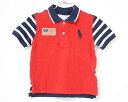 【夏SALE!】〓ラルフローレン/Ralph Lauren〓90cm 半袖ポロシャツ 紺×白 【中古】子供服 キッズ kids ベビー baby 男の子 女の子...