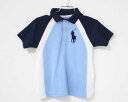 【2025夏SALE!】〓ラルフローレン/Ralph Lauren〓100cm 半袖ポロシャツ 水色×紺×白 【中古】 子供服 キッズ kids 男の子 女の子 夏 tops 705042