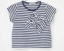 【夏SALE!】〓ファミリア/familiar〓100cm 半袖Tシャツ/半袖カットソー 紺×白【中古】 子供服 キッズ kids 女の子 夏 tops 015042(4)