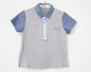 【夏SALE!】〓ファミリア/familiar〓110cm 襟付き半袖シャツ/カットソー 白×水色×グレー【中古】 子供服 キッズ kids 男の子 女の子 夏 tops 015042