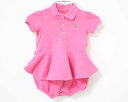 【夏SALE!】〓ラルフローレン/Ralph Lauren〓70cm 半袖カバーオール/ロンパース/ショートオール ピンク 【中古】 子供服 キッズ kids ...
