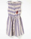 〓ボボショーズ/BOBOCHOSES〓122cm ノースリーブワンピース ベージュ×青【中古】 子供服 キッズ kids 女の子 夏 onepi 125042(4)