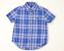 【夏SALE!】〓ラルフローレン/Ralph Lauren〓100cm 半袖シャツ 白×青 【中古】子供服 キッズ kids 女の子 男の子 夏 tops 135042