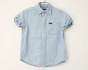 【夏SALE!】〓ラルフローレン/Ralph Lauren〓100cm 半袖シャツ 水色 【中古】子供服 キッズ kids 女の子 男の子 夏 tops 135042