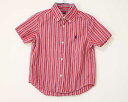 【夏SALE!】〓ラルフローレン/Ralph Lauren〓100cm 半袖シャツ 白×赤【中古】 子供服 キッズ kids 女の子 男の子 夏 tops 135042