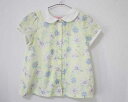 【夏SALE!】〓メゾピアノ/mezzo piano〓150cm 半袖ブラウス/カットソー 黄×白【中古】 子供服 キッズ kids ジュニア 女の子 夏 tops 706042