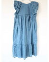 【夏SALE!】〓ボントン/BONTON〓116cm 半袖ワンピース 青【中古】 子供服 キッズ kids 女の子 夏 onepi 516042