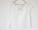 【夏SALE!】〓ボンポワン/BONPOINT〓125cm 半袖ブラウス 白【中古】 子供服 キッズ kids 女の子 夏 tops 126042