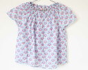 【夏SALE!】〓ボンポワン/BONPOINT〓128cm 半袖ブラウス 水色系【中古】 子供服 キッズ kids 女の子 夏 tops 126042