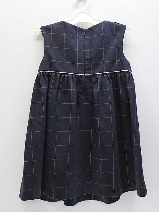 【SALE!】タルティーヌエショコラ ジャンパースカート 110cm キッズ 女児 紺×ゴー...