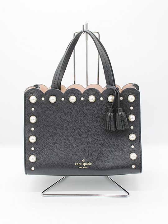 ケイトスペード パールトートバッグ レディース ブラック【中古】【新入荷】 ★