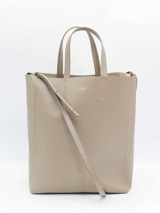 セリーヌ CELINE バーティカルカバスモール / 2WAYバッグ レディース ベージュ【中古】 ★