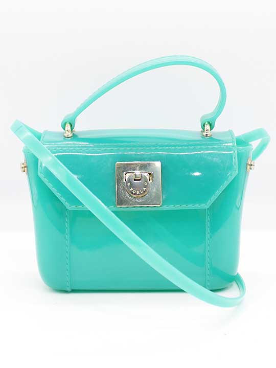 おまけ付き 保証書あり)FURLA フルラ　限定キャンディバッグ　イタリア製 Furla/フルラ】 キャンディバッグ ハンドバッグ PVC/レザー ダーク