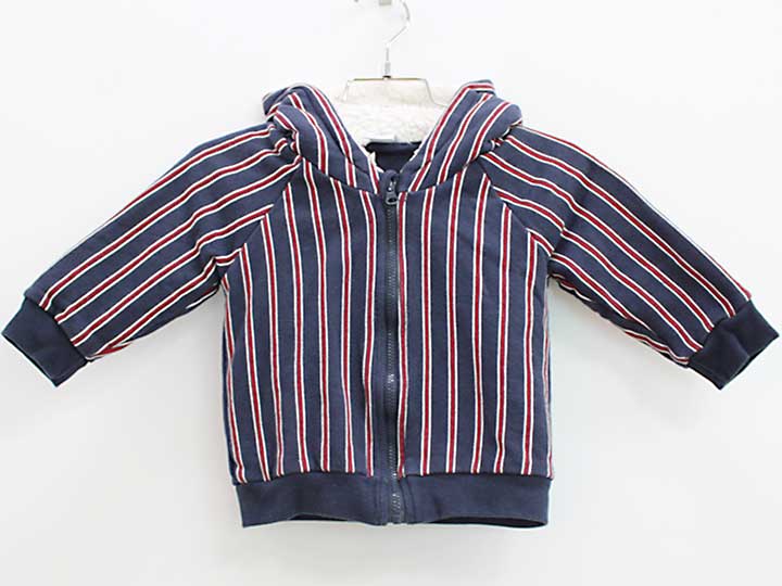 プチバトー パーカー 81cm キッズ 男児 女児 紺【中古】☆