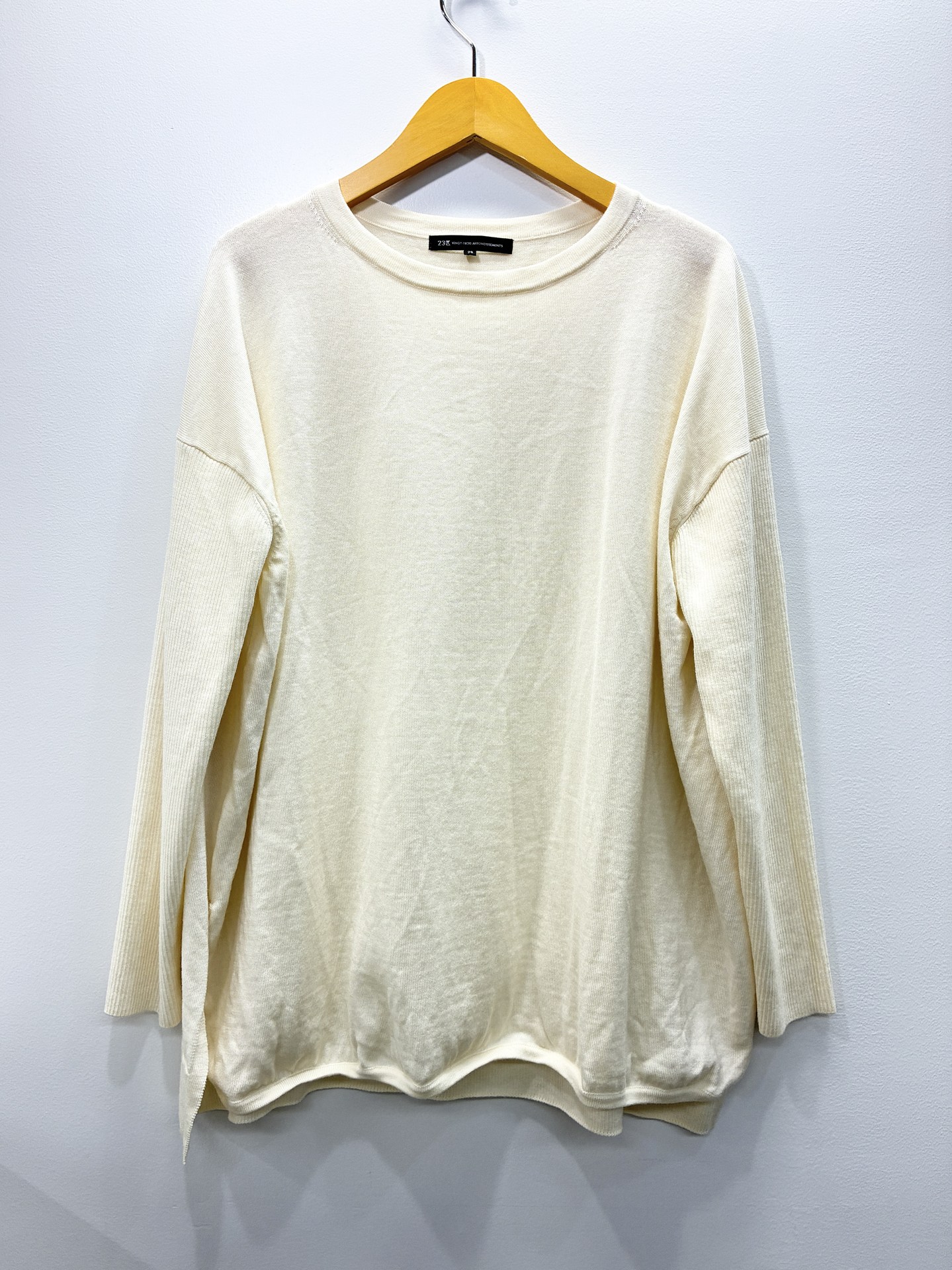 23区 袖リブウールワイドニット 38 レディース アイボリー【中古】【新入荷】★ auc-kids2nds-10647277 セカンズ&キッズセカンズ パッケージ画像