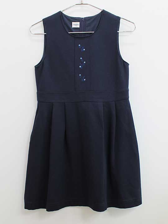 ファミリア ジャンパースカート 130cm キッズ 女児 濃紺【中古】☆