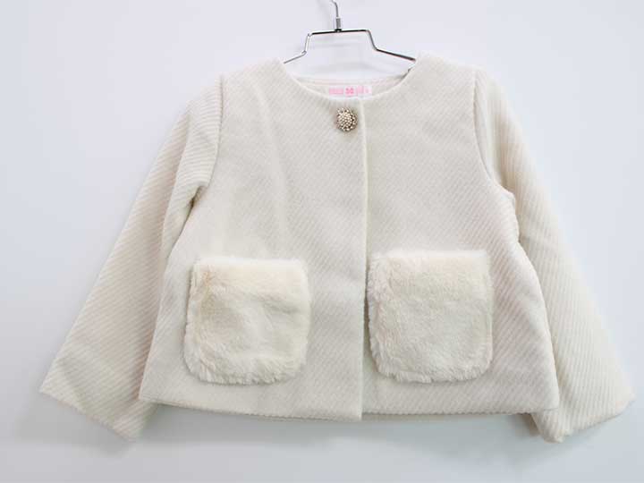 メゾピアノ ショートコート 110cm キッズ 女児 アイボリー ☆【新品 未使用】【新入荷!】