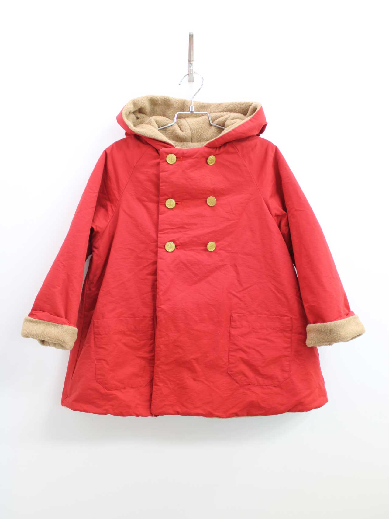 エルフィンフォルク コート 120cm キッズ 男児 女児 赤 【中古】【新入荷!】☆