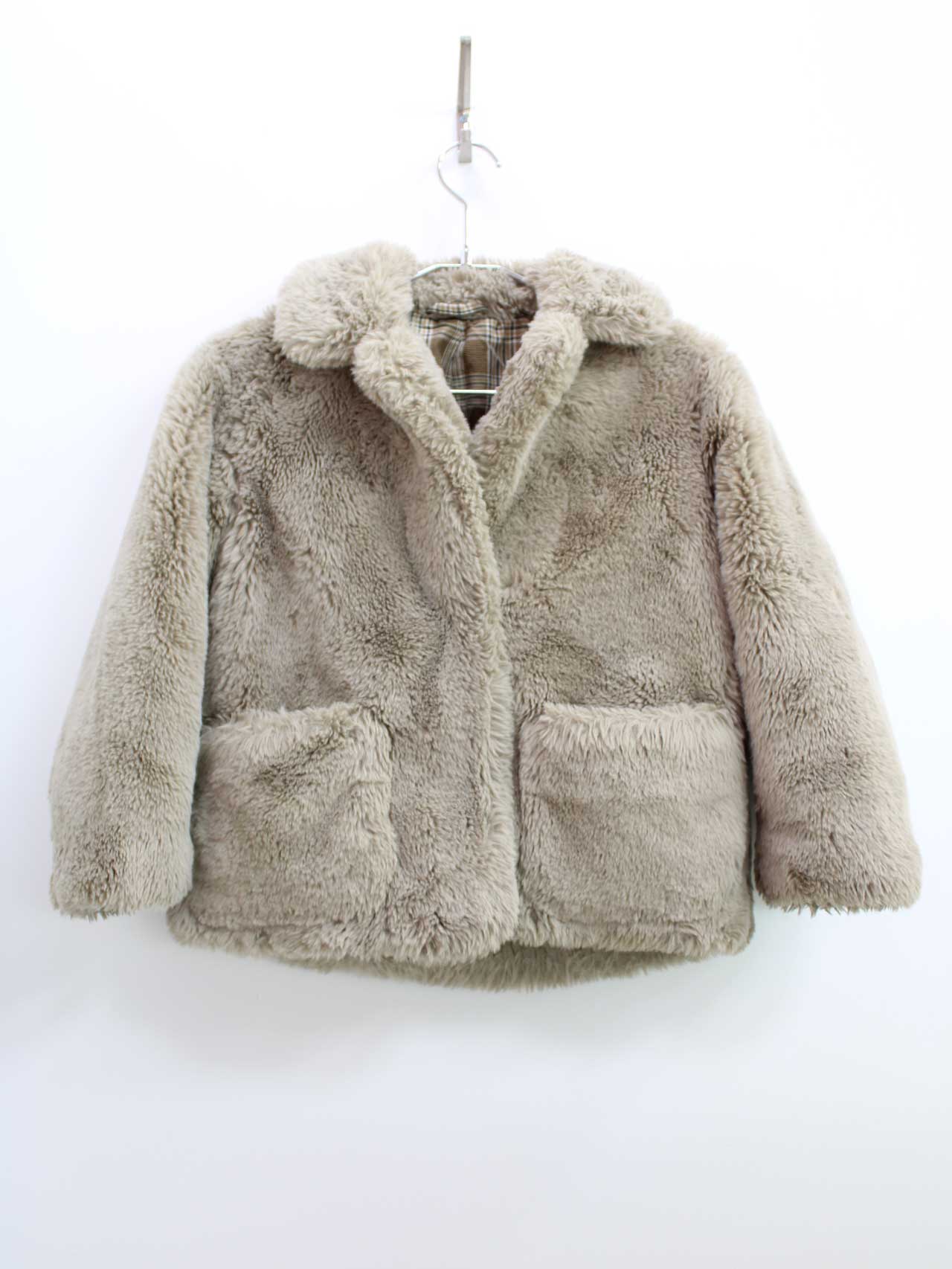 トゥモローランド ファーコート 125cm キッズ 女児 ベージュ【中古】【新入荷!】☆