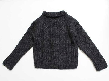 【値下げ!】〓ボンポワン/BONPOINT〓125cm カーディガン チャコールグレー アルパカ混【中古 USED】子供服 キッズ kids 男の子 女の子 秋冬