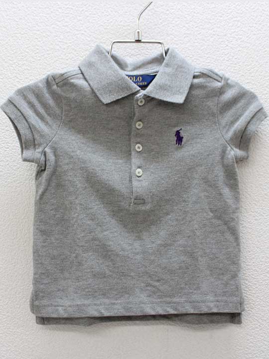 ▽ラルフローレン/Ralph Lauren▽90cm 半袖ポロシャツ グレー【中古】子供服 キッズ kids ベビー服 baby 女の子 夏 607032 tops