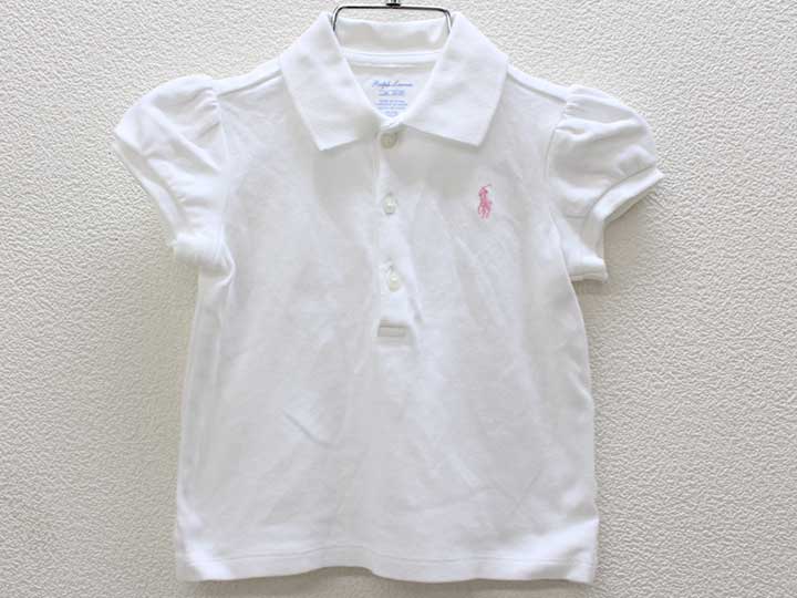 ▽ラルフローレン/Ralph Lauren▽80cm 半袖ポロシャツ 白【中古】子供服 キッズ kids ベビー服 baby 女の子 夏 607032 tops