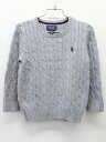 【値下げ!】▽ラルフローレン/Ralph Lauren▽110cm ニット/セーター グレー '20年製【中古】子供服 キッズ kids 男の子 秋冬 409032 tops