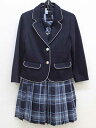 【新規値下げ!】▽ポンポネット/pom ponette▽140cm スーツ3点セット 濃紺&紺×ブルー系 ネクタイ付き フォーマル 入学式 卒業式 通学 スクー...
