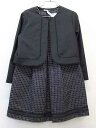 【新規値下げ!】▽サンカンシオン/3can4on▽120cm アンサンブル 黒&黒×白 フォーマル 卒園式 入学式 結婚式 発表会 謝恩会 冠婚葬祭【中古】子供...