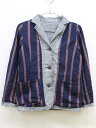 【SALE!】▽ゴートゥーハリウッド/GotoHollywood▽140cm ジャケット 紺×マルチカラー&黒×白 リバーシブル【中古】子供服 キッズ kids ジュニア 男の子 女の子 春秋 otr 122042