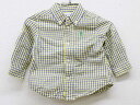 【SALE!】▽ラルフローレン/Ralph Lauren▽75cm 長袖シャツ 黄色×紺系 袖ロールアップ可【中古】子供服 キッズ kids ベビー服 baby...