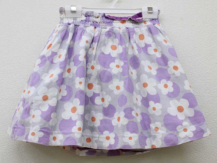 【SALE!】▽ニットプランナー/KP/ケーピー▽140cm リバーシブルスカート グレー×紫系&紫×白【中古】子供服 キッズ kids ジュニア 女の子 春夏 bottoms 513042