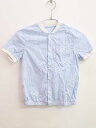 【夏SALE!】▽エンポリオアルマーニ/EMPORIO ARMANI▽130cm 半袖シャツ 白×水色【中古】子供服 キッズ kids 男の子 夏 tops 225042