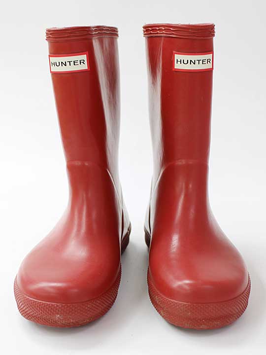 【新入荷!】▽ハンター/HUNTER▽17cm（UK11） 長靴/レインブーツ 赤 雨具 アウトドア 通園 梅雨に【中古】子供 キッズ kids 女の子 春夏秋冬 seasonal shoes 135042