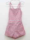 ▽ラルフローレン/Ralph Lauren▽130cm オールインワン/サロペット赤×オフホワイト系【中古】子供服 キッズ kids 女の子 夏 onepi 4...